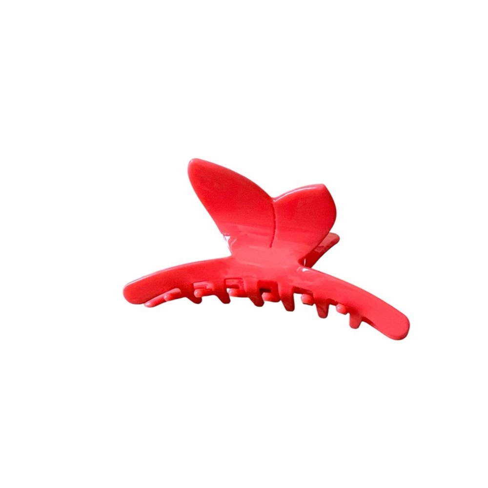 Coral/red Butterfly Hair Clip